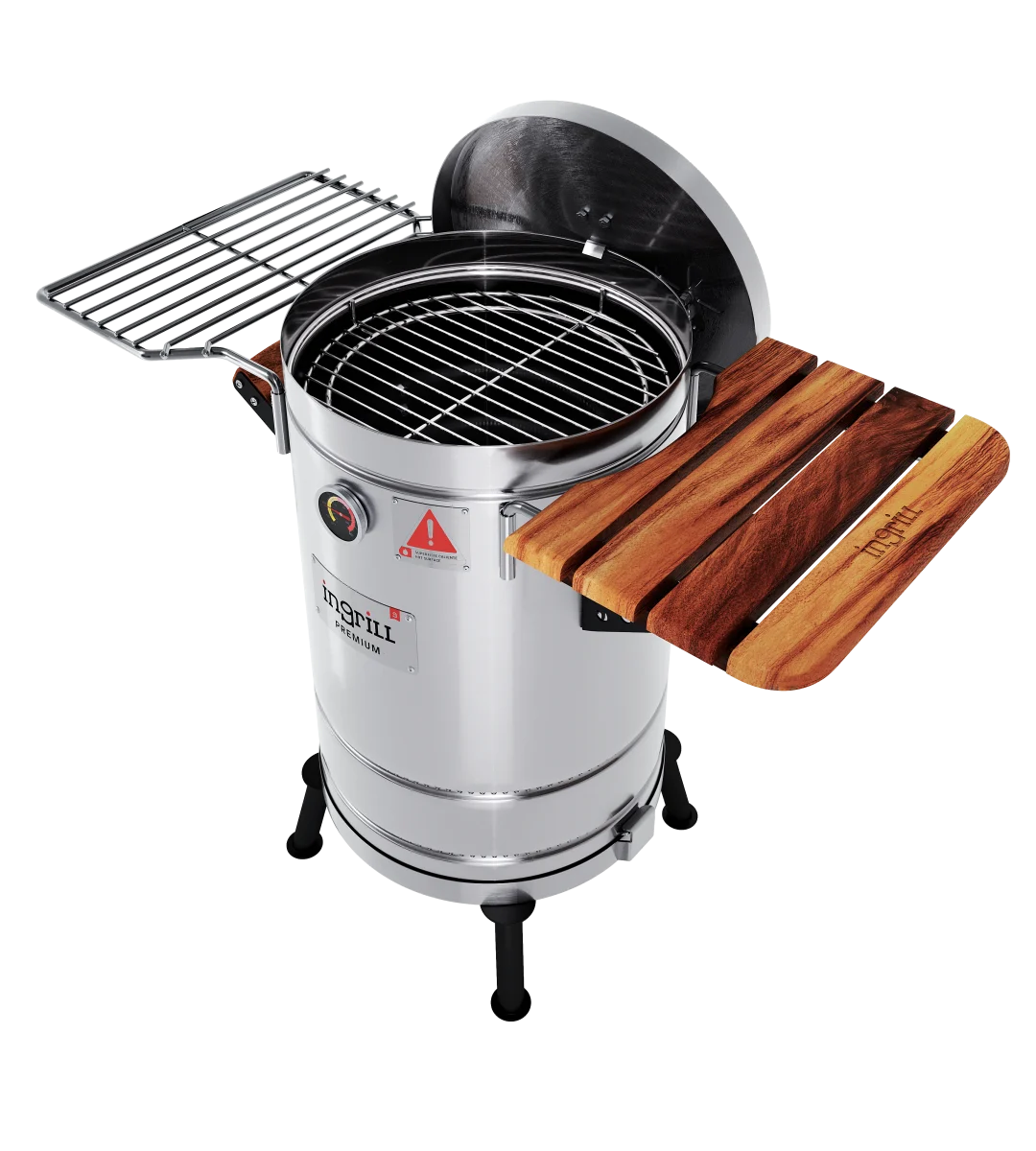 barriles ahumadores con tapa y parrilla asador